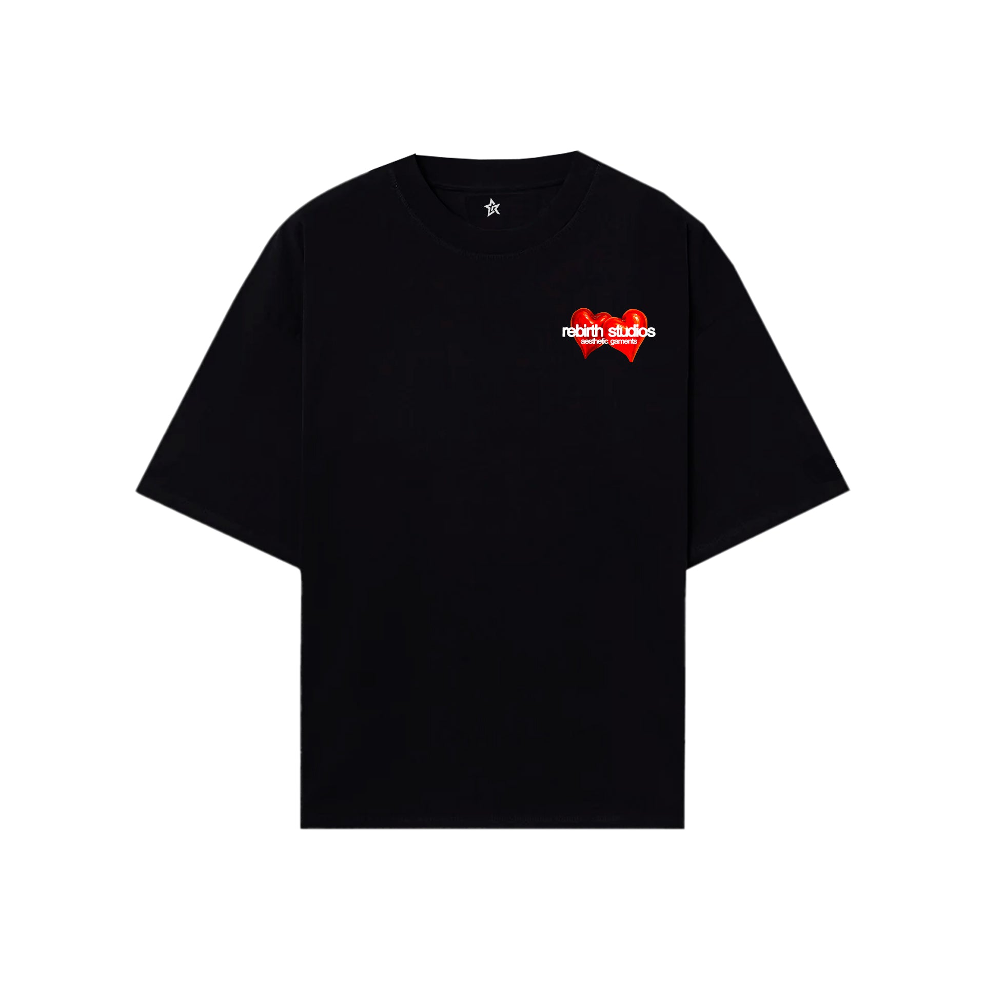 Cherry Hearts Tee Black