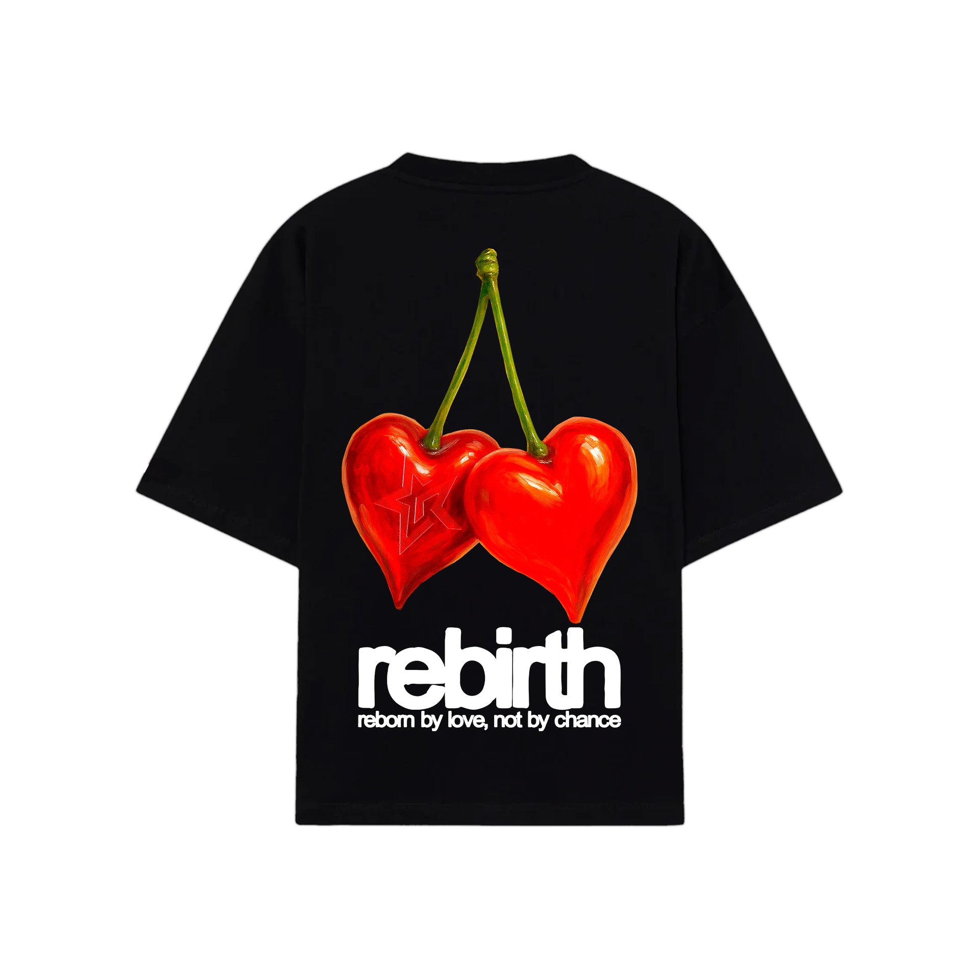Cherry Hearts Tee Black