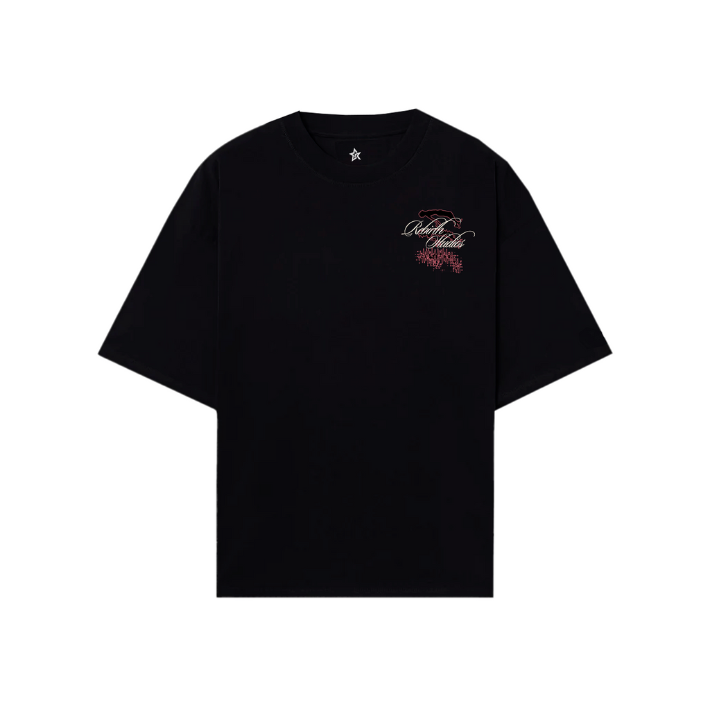 Pink Horse Tee Black